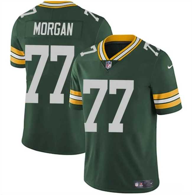 Men & Women & Youth Green Bay Packers #77 Jordan Morgan Green 2024 Draft Vapor Limited Stitched Jersey